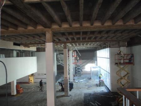 A picture of the interior of the library during demolition - Feb. 14, 2011